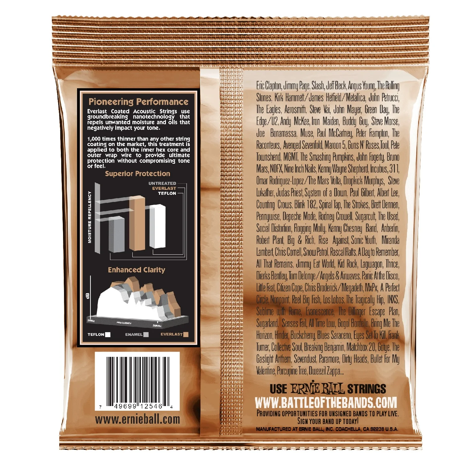 Ernie Ball Everlast Coated Phosphor Bronze Acoustic Guitar Strings - Image 2