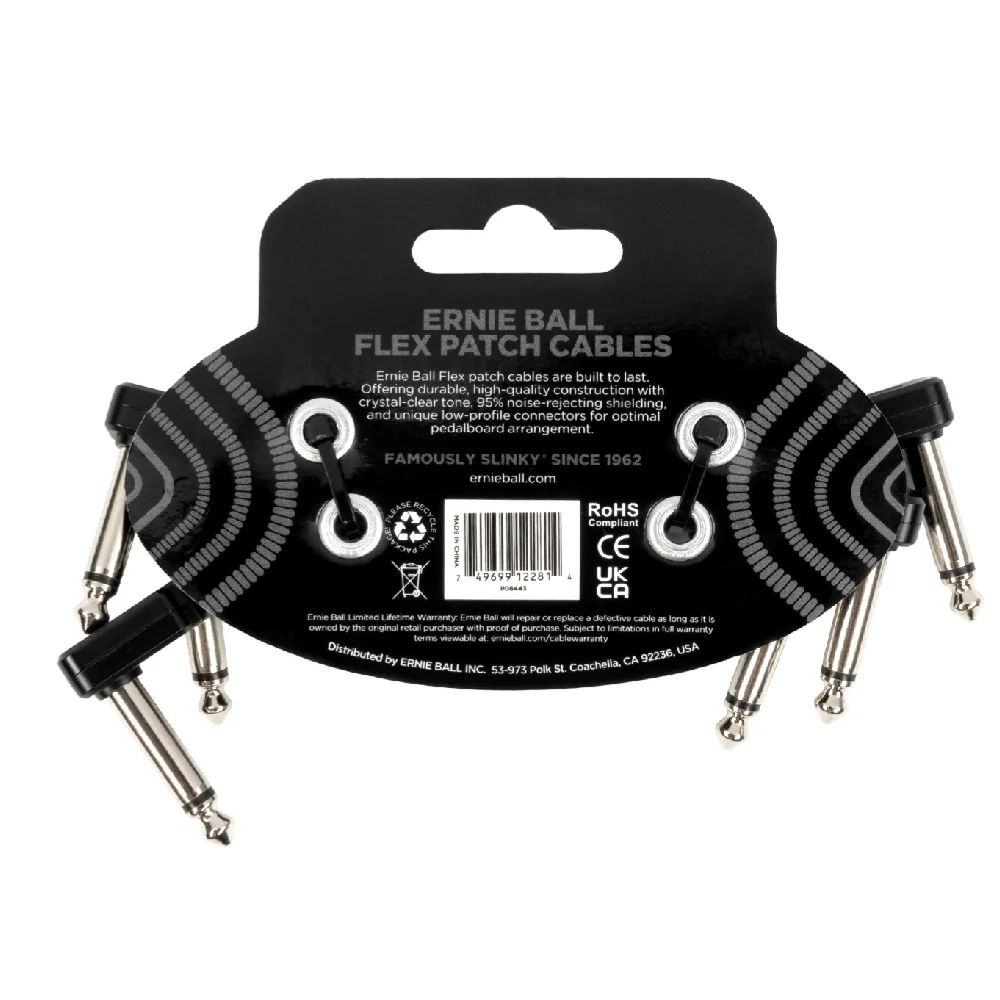Ernie Ball Flex Patch Cable - Pack of 3 - Image 2