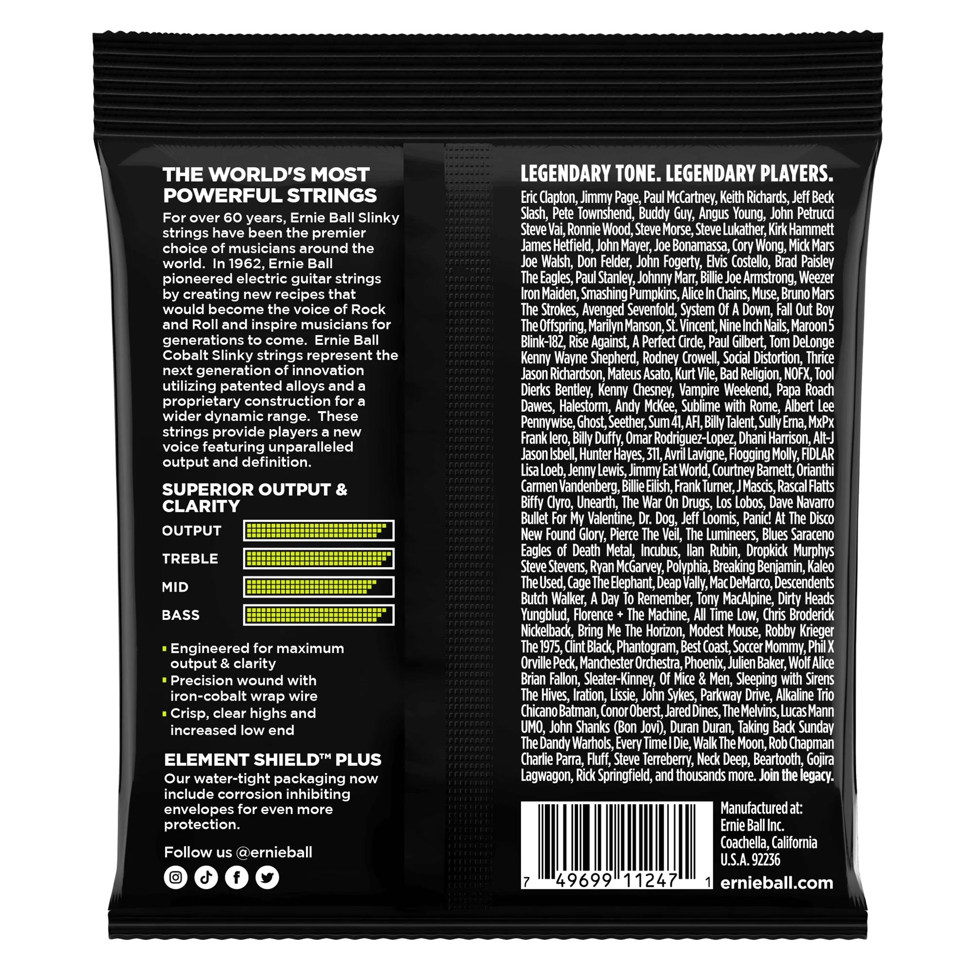Ernie Ball Regular Slinky Cobalt Electric Guitar Strings 3 Pack 10-46 - Image 2