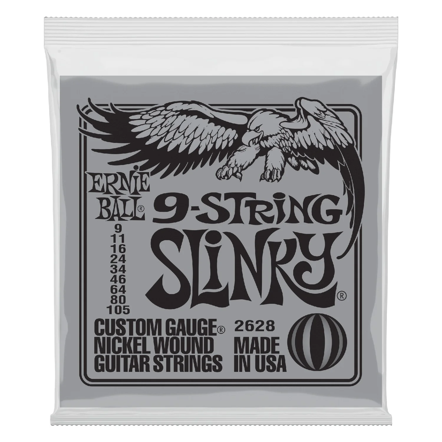 Ernie Ball Slinky 9-String Nickel Wound Electric Guitar String