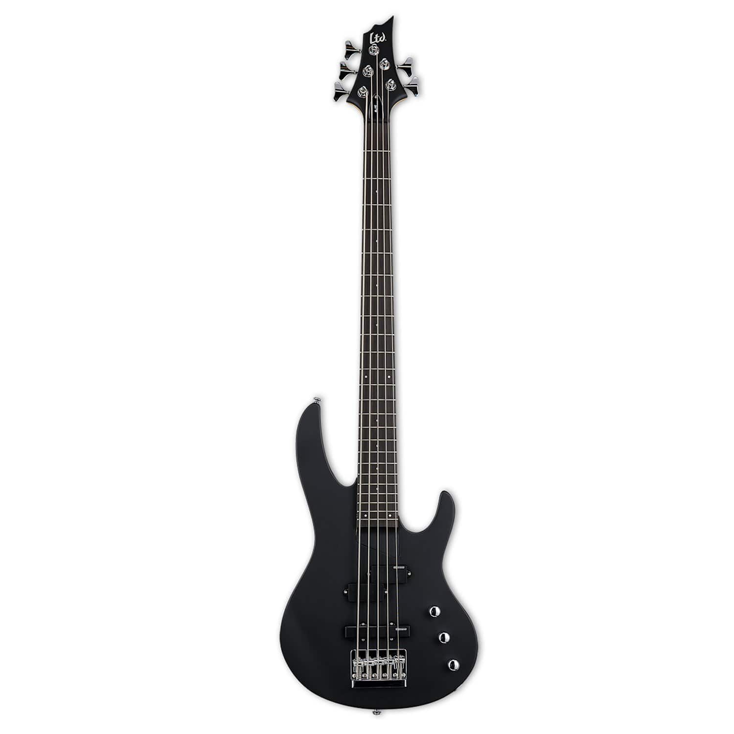 ESP LTD B-15 5-String Electric Bass Guitar - Black Satin - Image 2