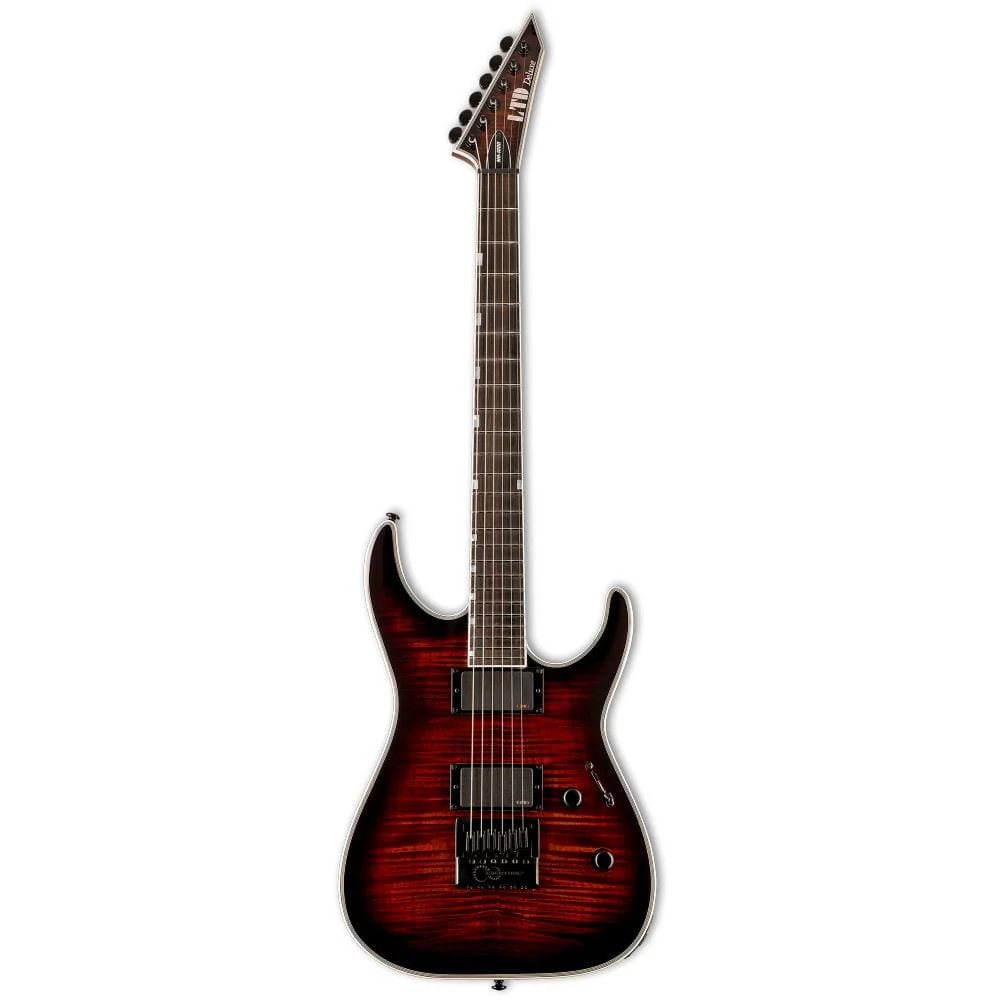 ESP LTD MH1000 Evertune Flamed Maple Electric Guitar - Dark Brown Sunburst