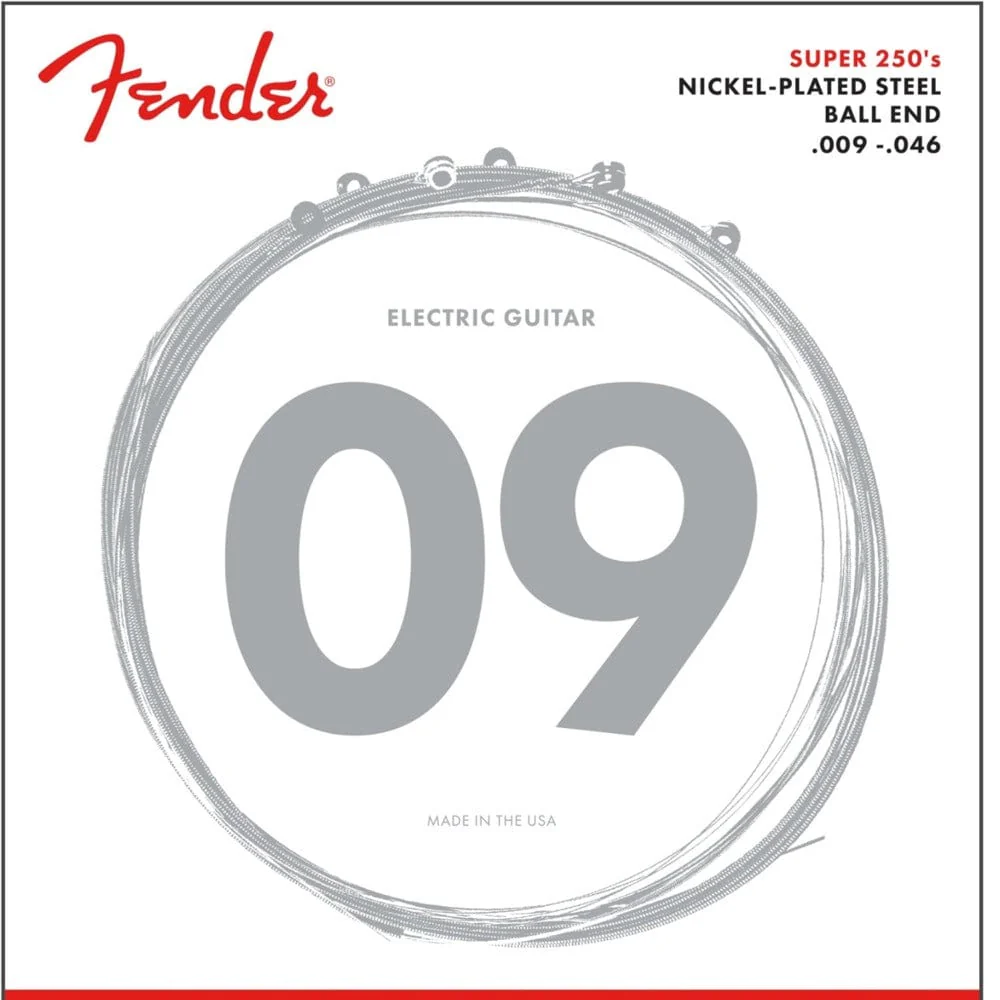 Fender 0730250404 Super 250 LR Nickel Plated Steel Electric Guitar Strings - 9-46