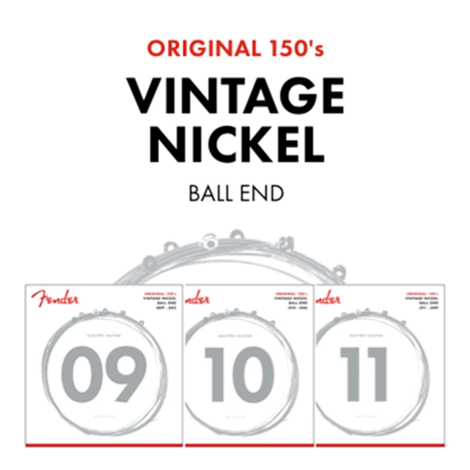 Fender 150L Pure Nickel Ball End Electric Guitar Strings-Light - Image 2