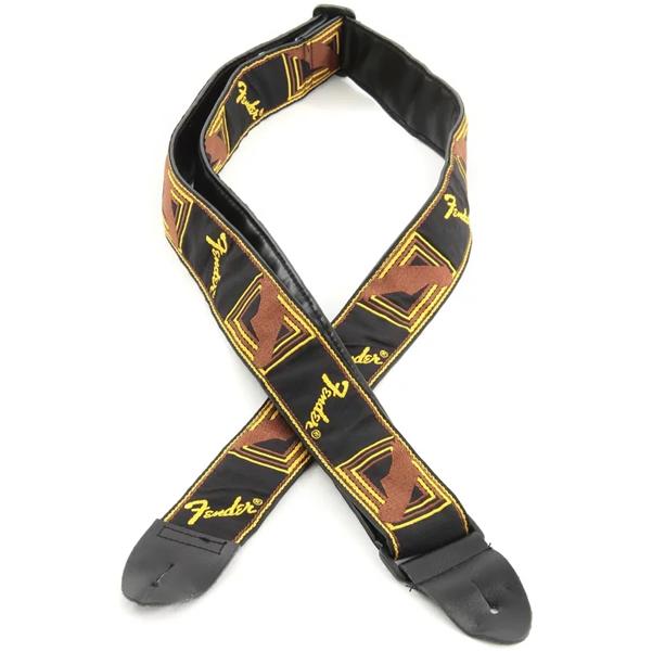 Fender 2inch Monogrammed Straps -  Black/Yellow/Brown