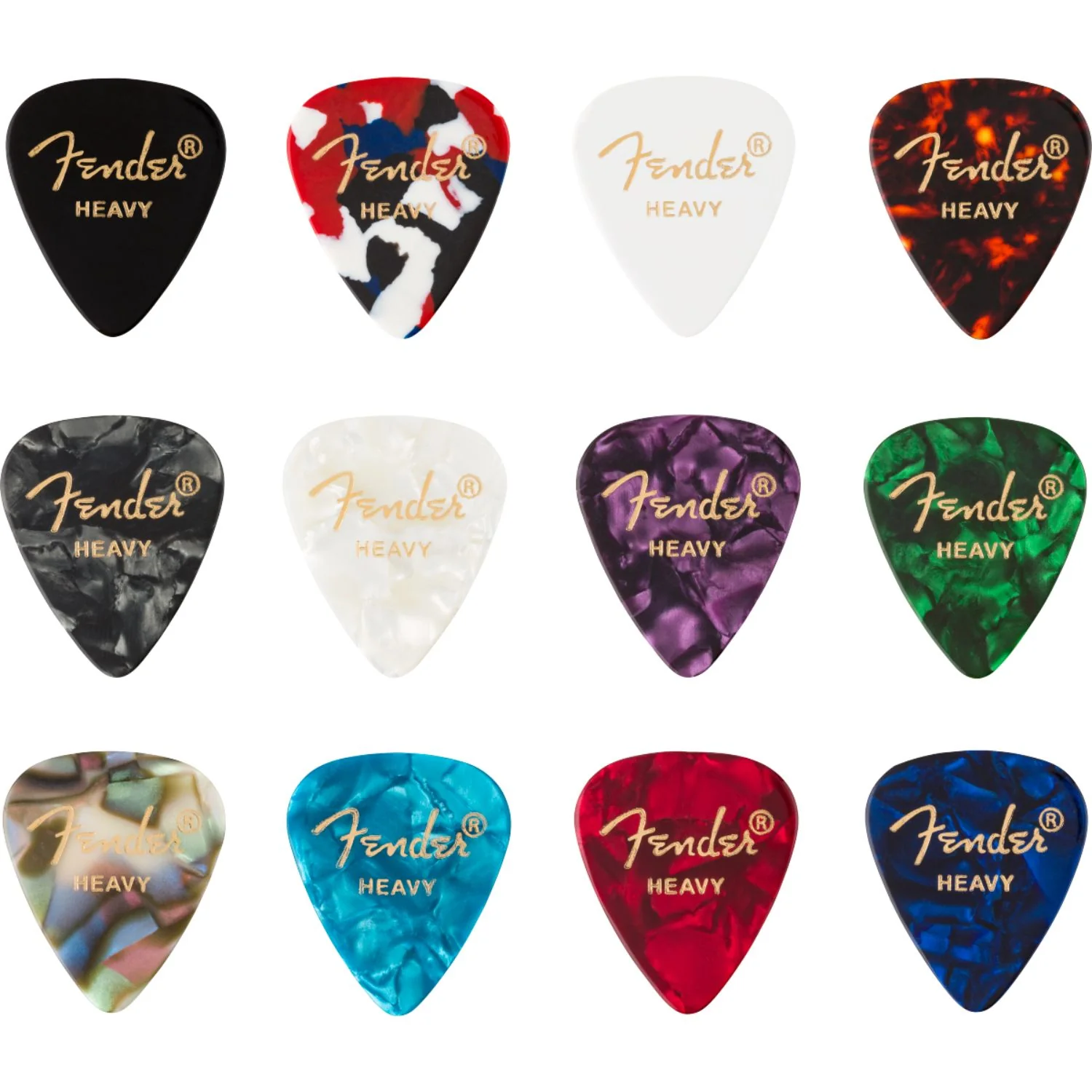 Fender 351 Celluloid Medley Guitar Picks- 12 Pack - Image 3