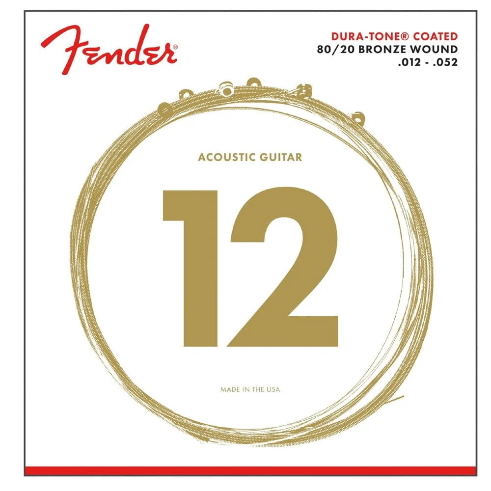 Fender 880L 80/20 Dura-Tone Coated Acoustic Strings - Open Box