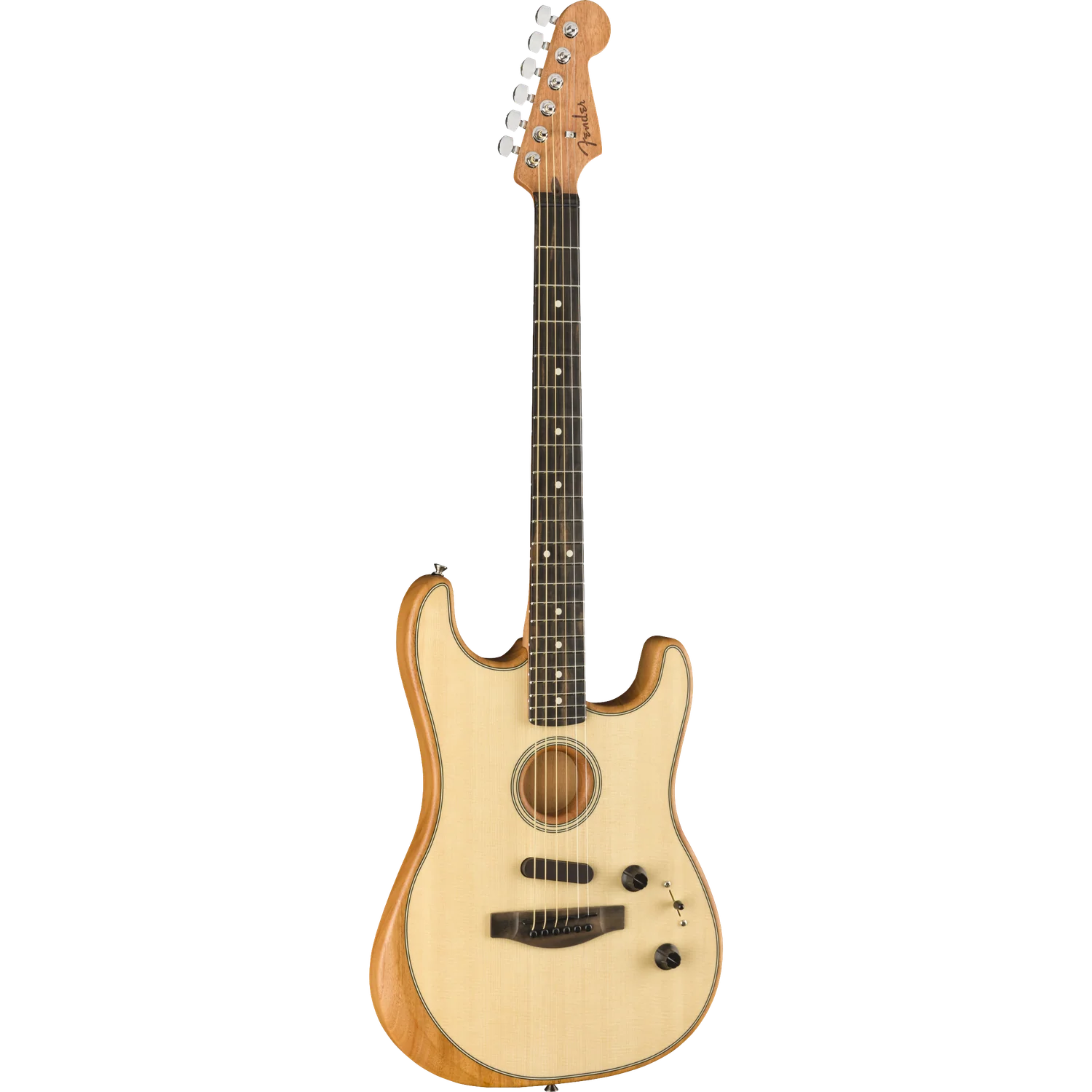 Fender Acoustasonic Stratocaster 6-Strings Electro Acoustic Guitar With Gig Bag - Image 10