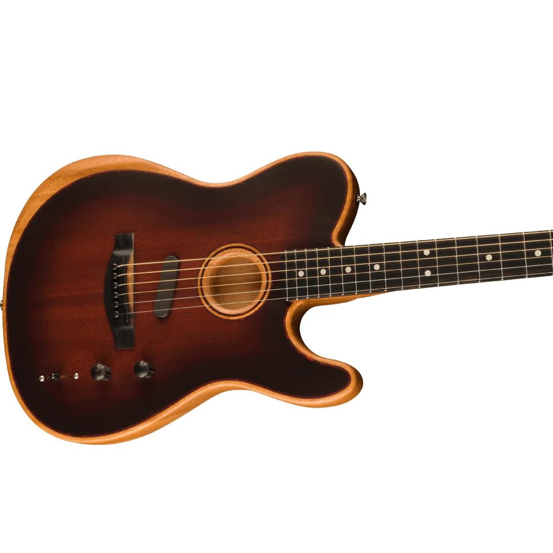 Fender American Acoustasonic Telecaster All Mahagony Electro Acoustic Guitar with Gigbag - Image 12