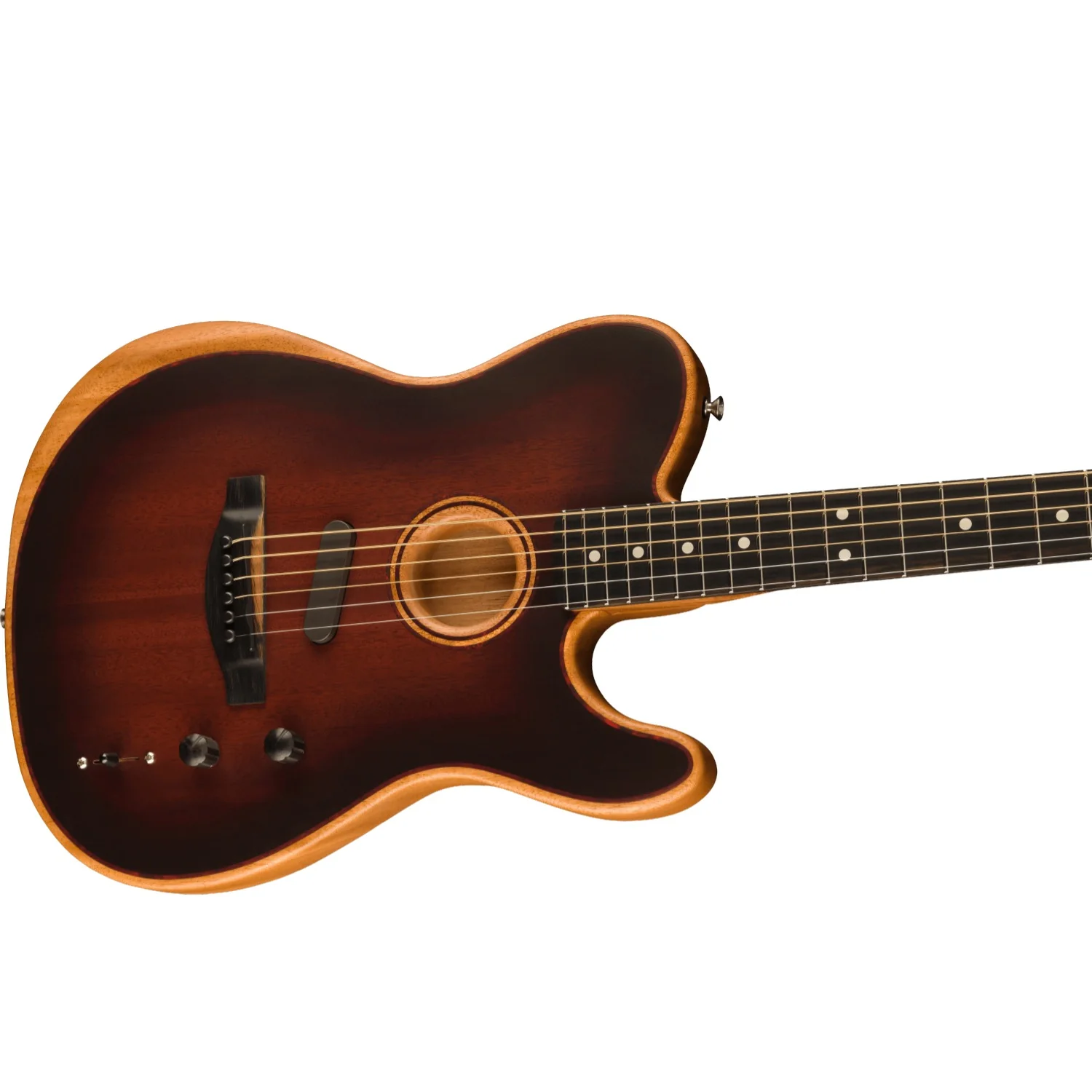 Fender American Acoustasonic Telecaster All Mahagony Electro Acoustic Guitar with Gigbag - Image 7