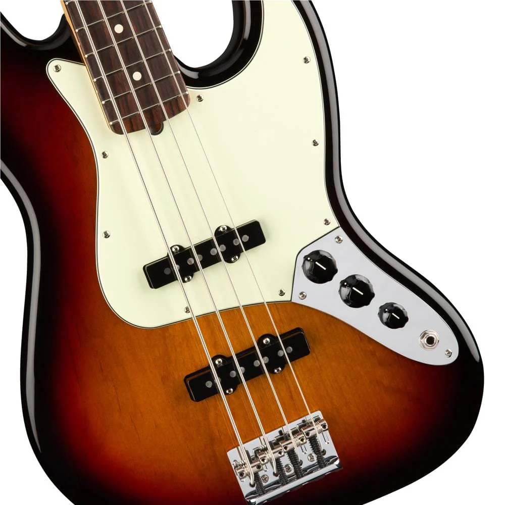 Fender American Professional 4 String Jazz Bass Guitar - 3-Tone Sunburst - Image 2