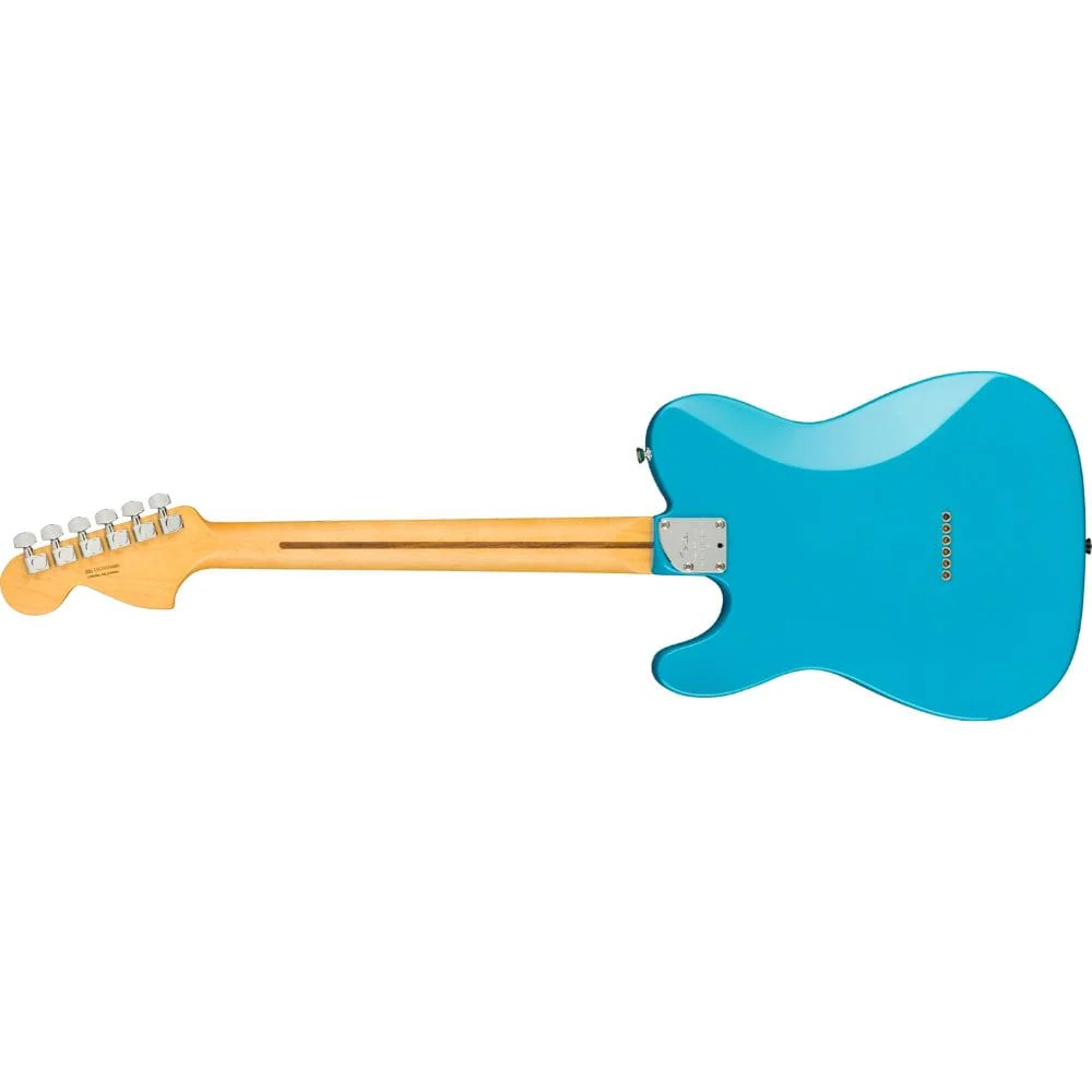 Fender American Professional II Telecaster Deluxe 6 String Electric Guitar - Miami Blue - Image 4