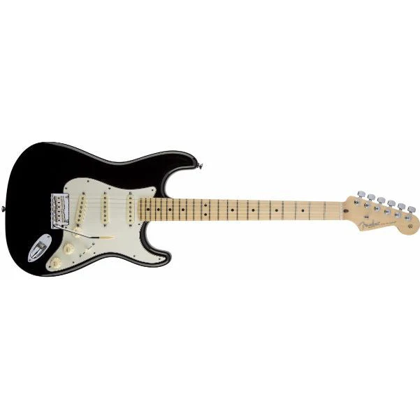 Fender American Standard Stratocaster Electric Guitar, Maple Fingerboard, Black
