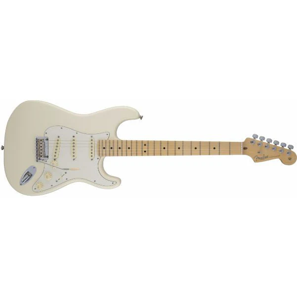 Fender American Standard Stratocaster Electric Guitar, Maple Fingerboard, Olympic White