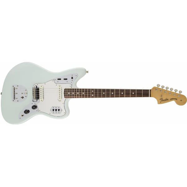 Fender American Vintage '65 Jaguar Electric Guitar, Bound Round-Lam Rosewood Fingerboard, Sonic Blue