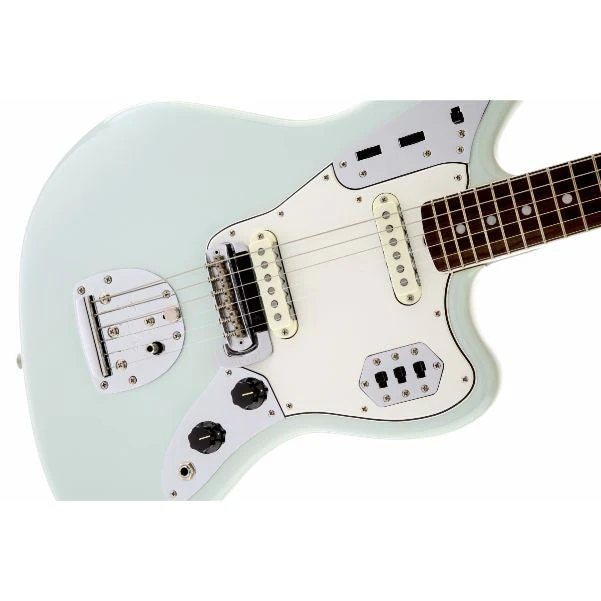 Fender American Vintage '65 Jaguar Electric Guitar, Bound Round-Lam Rosewood Fingerboard, Sonic Blue - Image 2