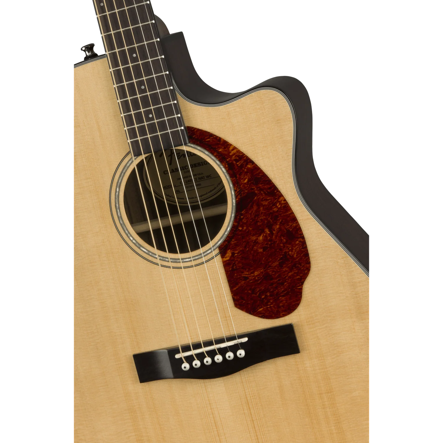 Fender CC-140SCE Concert Electro-Acoustic Guitar with Case - Image 10