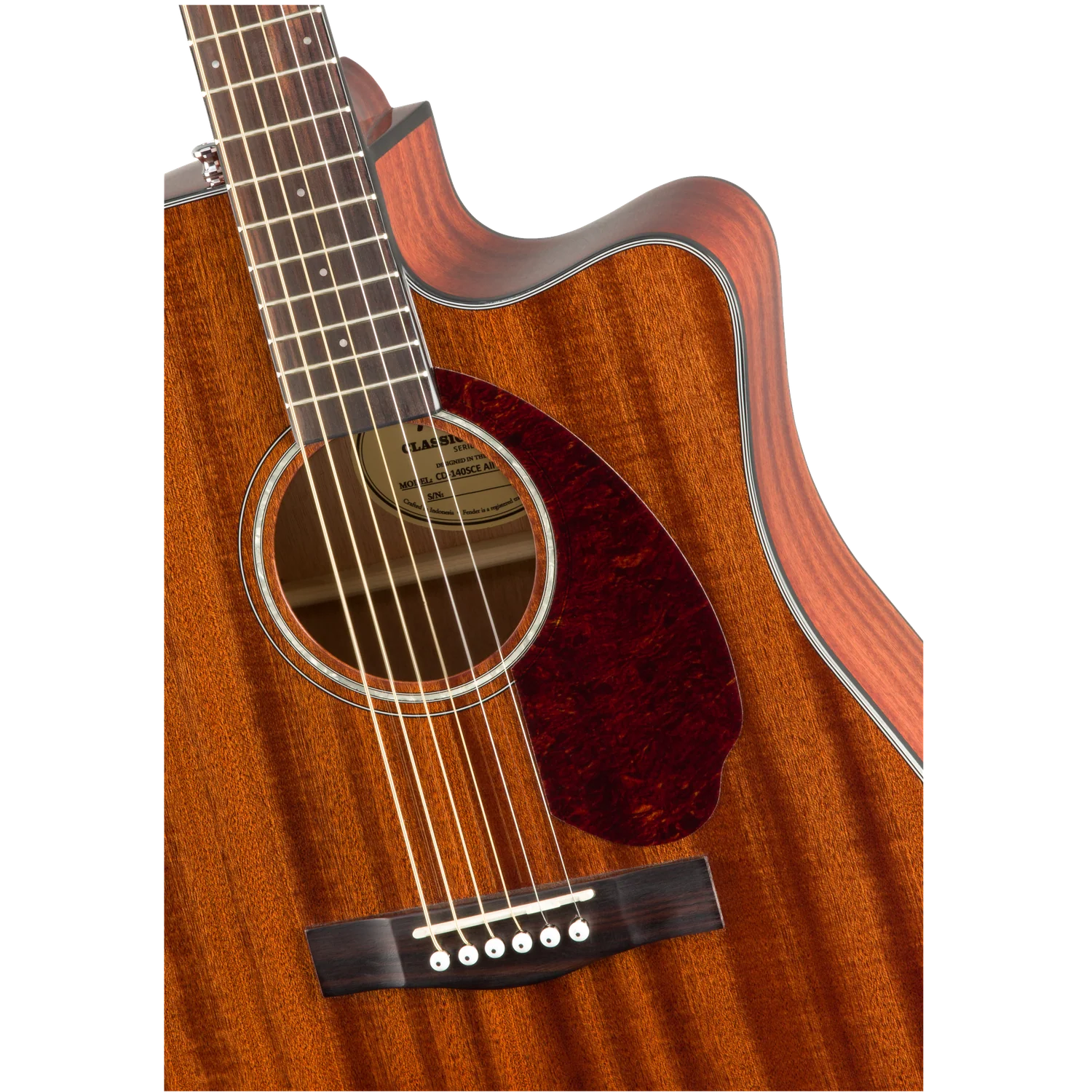 Fender CD140SCE-ALL Electro Acoustic Guitar with Case - Mahogany - Image 2