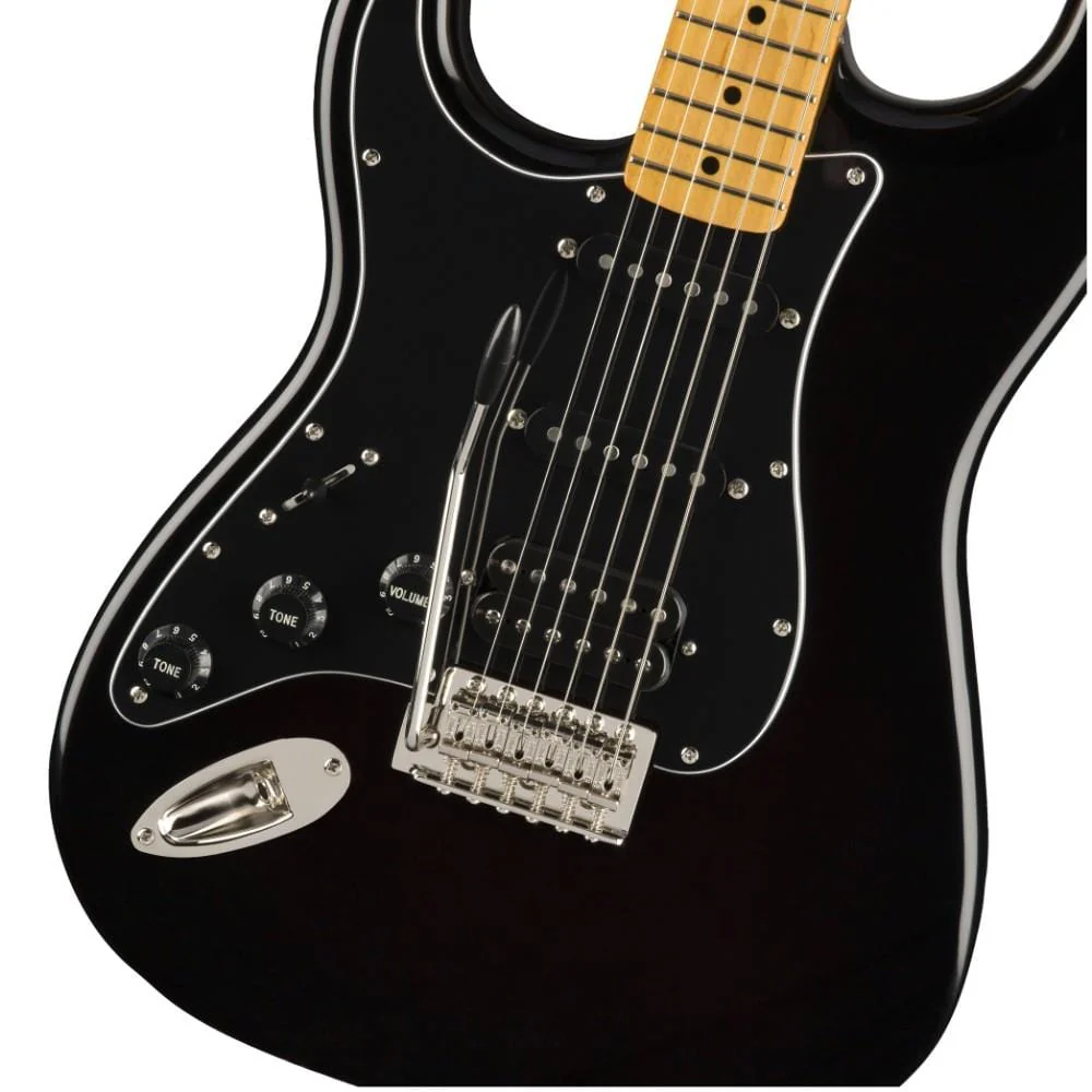Fender Classic Vibe 70s Stratocaster HSS Left-Handed Electric Guitar Black - Image 3