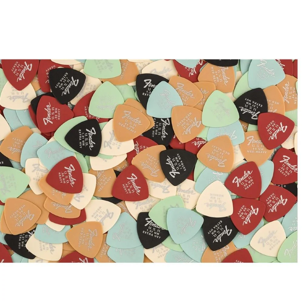 Fender Dura Tone Delrin Guitar Pick 346 Shape- Extra Heavy- Pack of 12- Black - Image 2