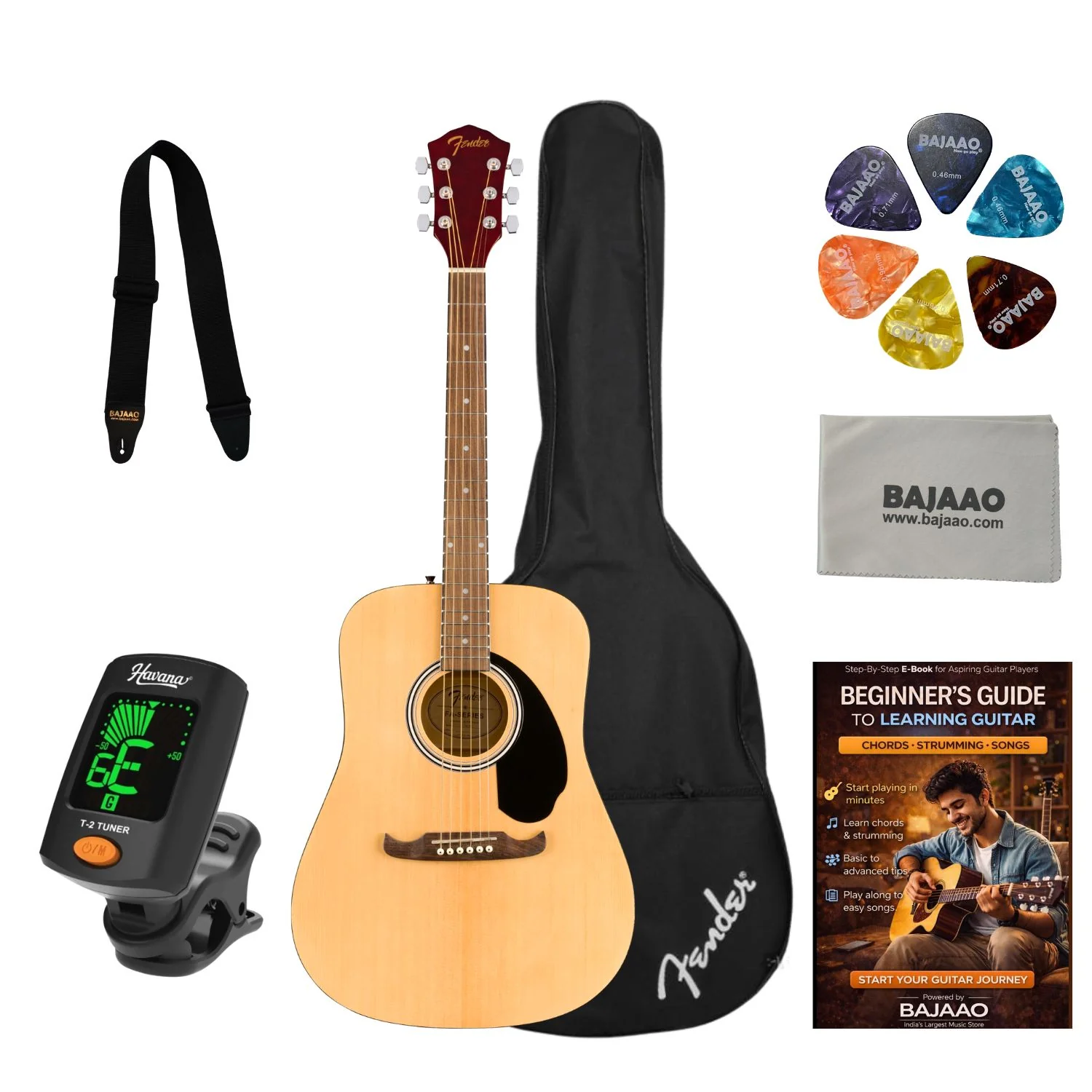 Fender FA-125 Dreadnought Acoustic Guitar With Gig Bag - Image 17