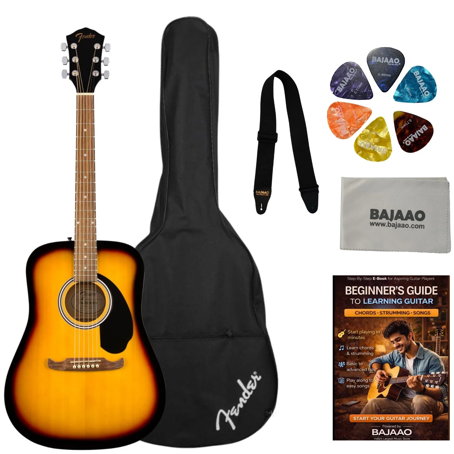 Fender FA-125 Dreadnought Acoustic Guitar With Gig Bag - Image 37