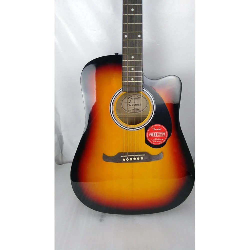 Fender FA-125CE Dreadnought Electro Acoustic Guitar - Sunburst - Open Box B Stock - Image 13