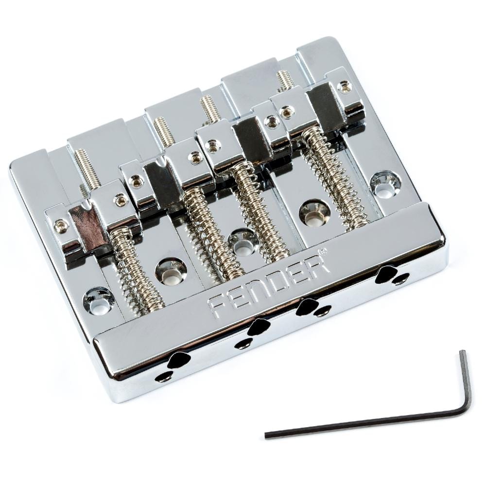 Fender HiMass 4 String Bass Bridge Assembly With Brass Saddles