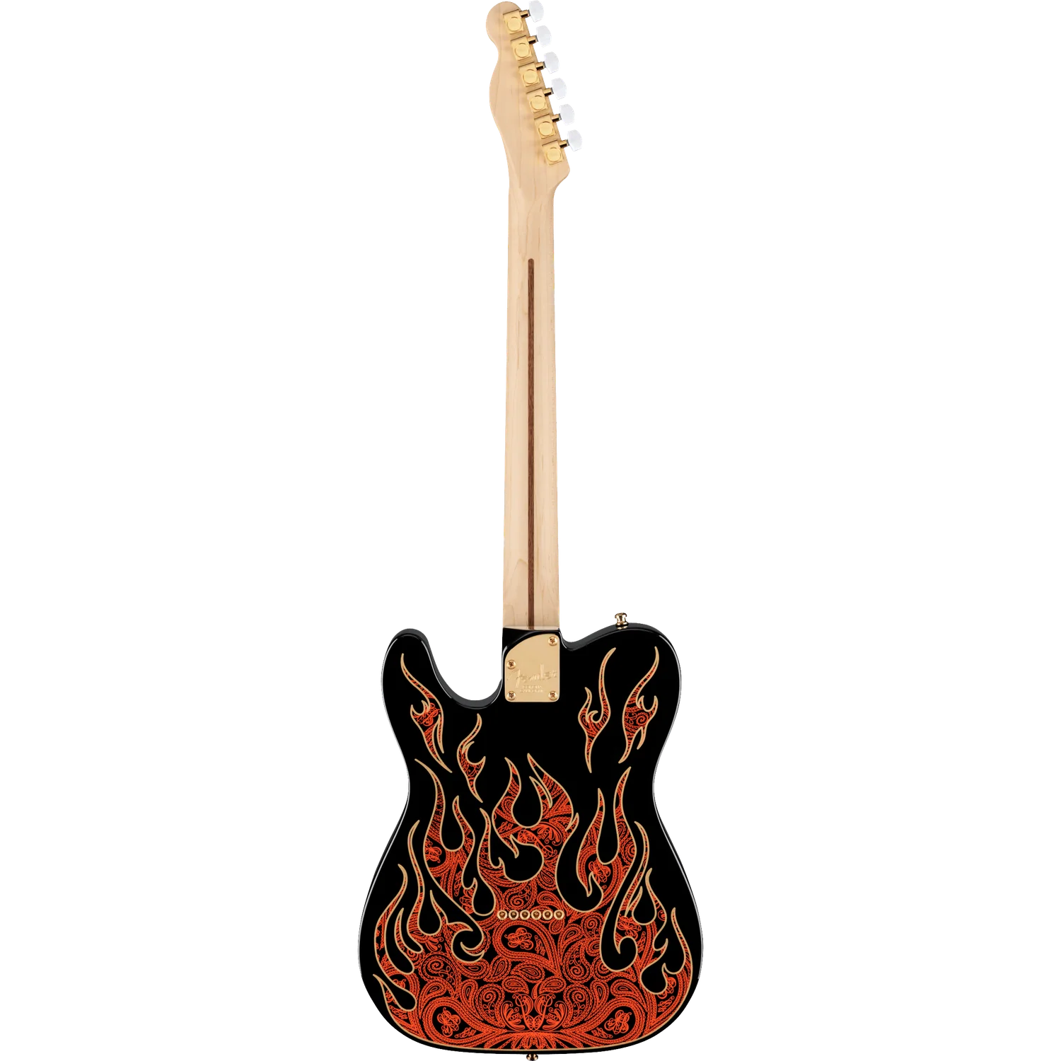 Fender James Burton Telecaster Electric Guitar, Maple Fingerboard, Red Paisley Flames - Image 6