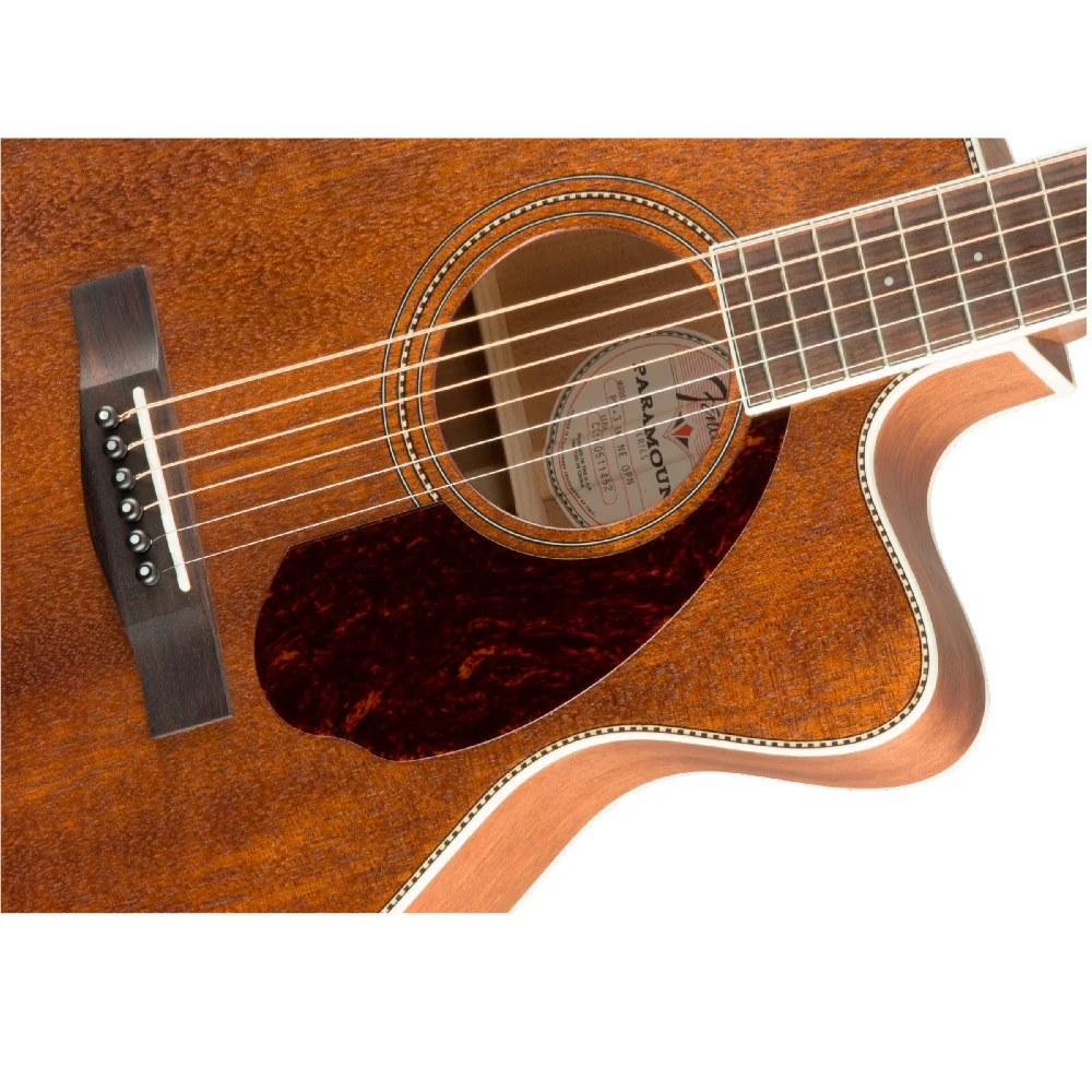 Fender PM-3 Triple-0 All-Mahogany 6-String Acoustic Guitar with Case- Natural - Image 3