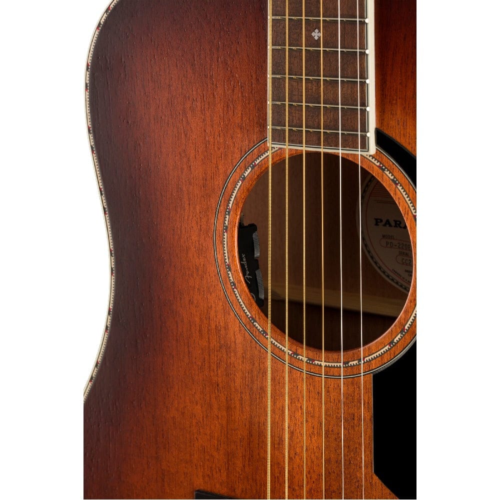Fender PO 220E Orchestra Acoustic Guitar with Case - Image 6