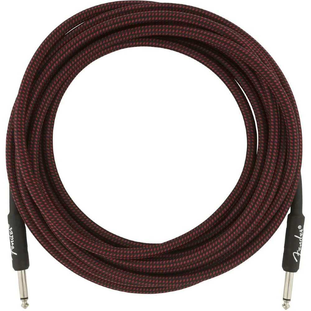 Fender Professional Series 0990820067 18.6ft Instrument Cable - Red Tweed