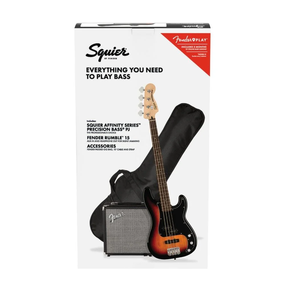 Fender Squier Affinity Series 4 String Precision Bass PJ Pack - Image 6