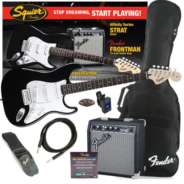 Fender Squier Affinity Stratocaster Electric Guitar Pack With Amplifier