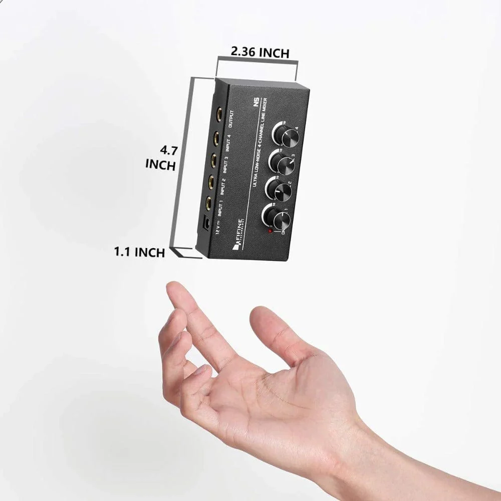 Fifine N5 4 Channel Line Headphone Amplifier Mixer - Image 6