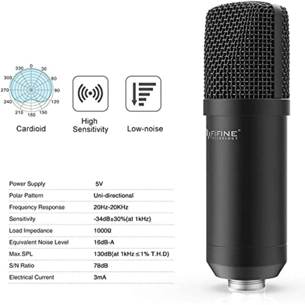 Fifine T730 USB Condenser Microphone Kit - Image 5