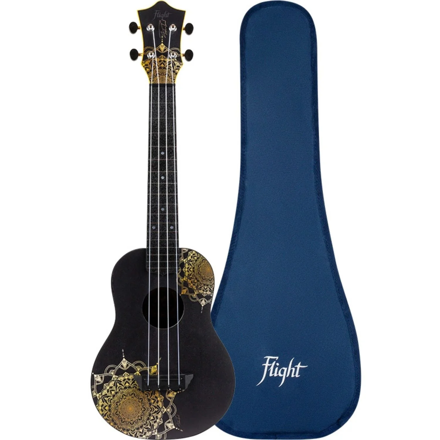 Flight TUC40 GD Mandala Travel Concert Ukulele with Bag - Image 3