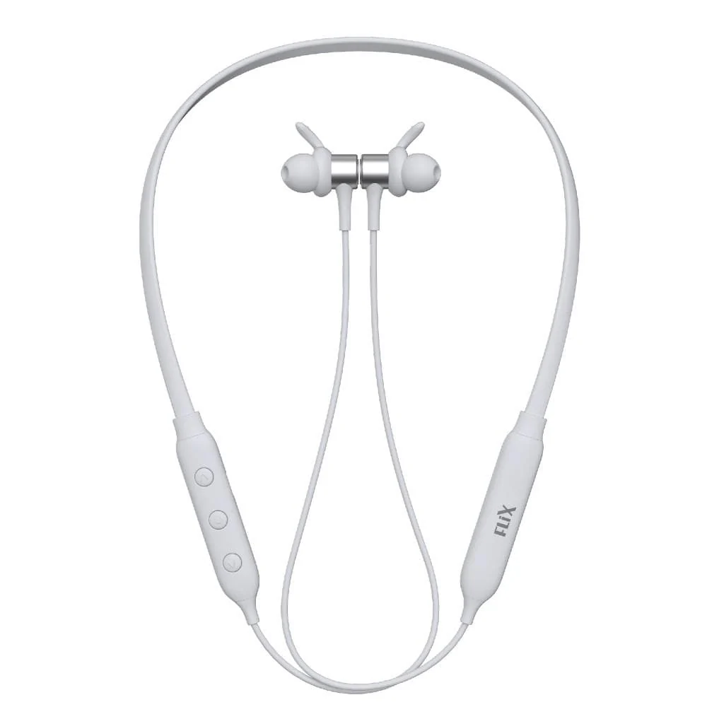 FLiX (Beetel) Blaze 120 Bluetooth v5.0 Wireless In Ear Comfortable Sports Neckband - White - Image 2