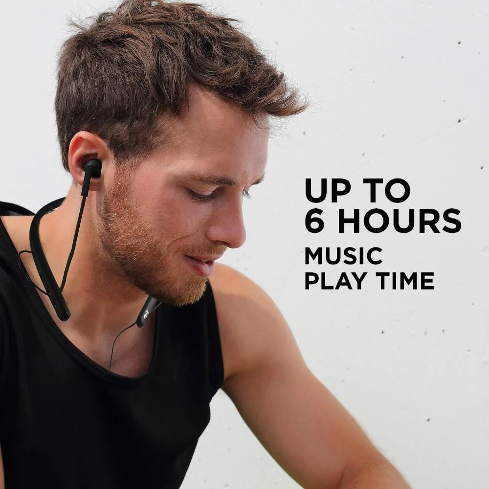 FLiX (Beetel) Blaze 200 Wireless Bluetooth In-Ear Collar Neckband - Black - Open Box - Image 7