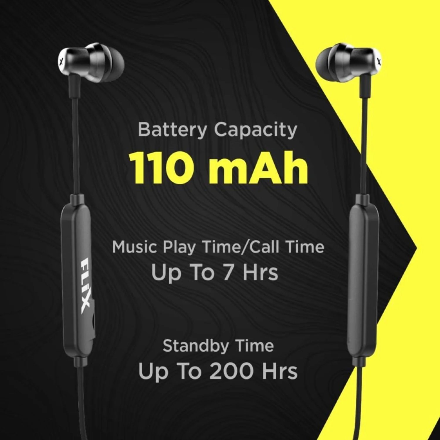 FLiX (Beetel) Thunder Lite 1000 BT 5.0 Wireless In Ear Neckband- Black - Image 8