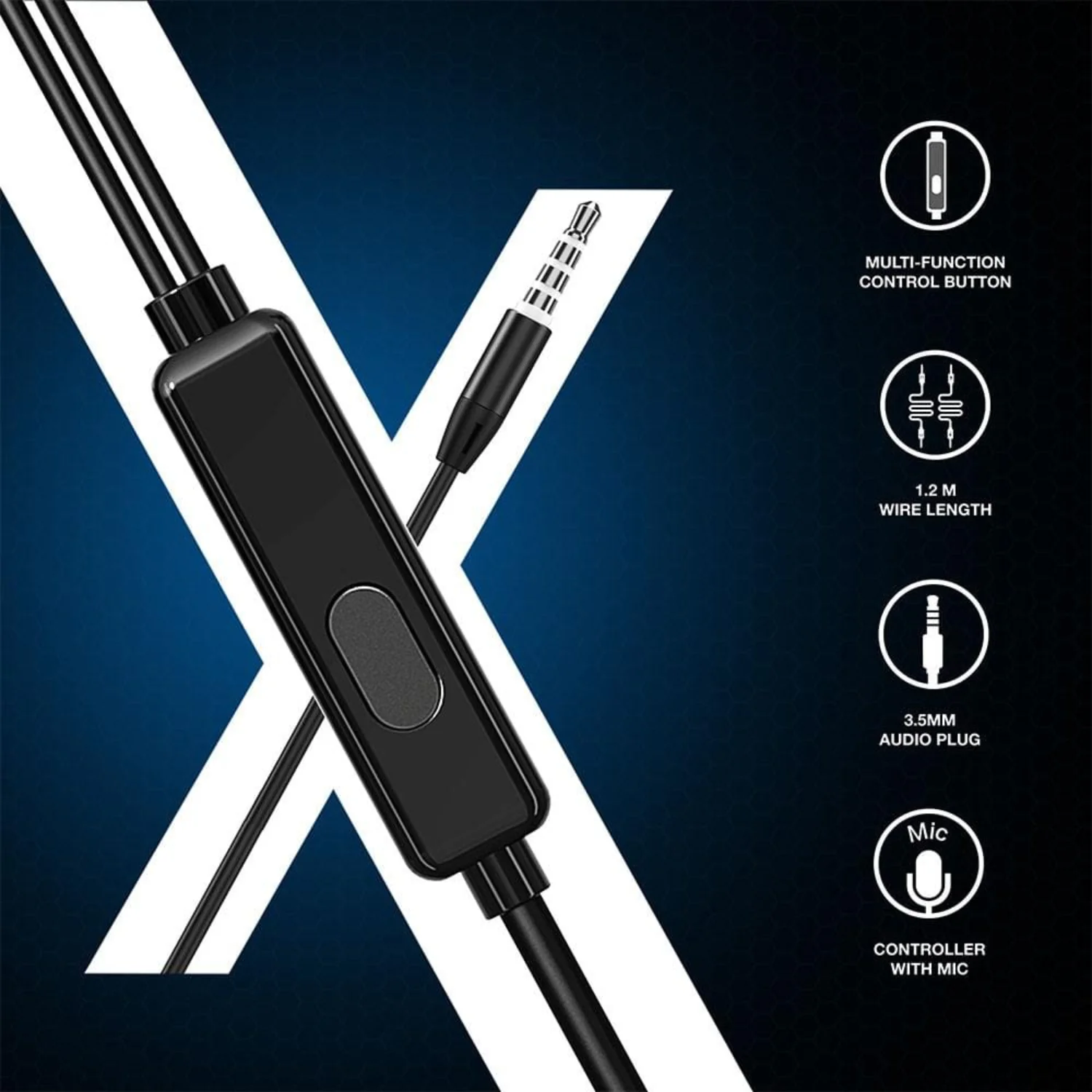 FLiX (Beetel) Tone 110 Wired Headset - Black - Image 2
