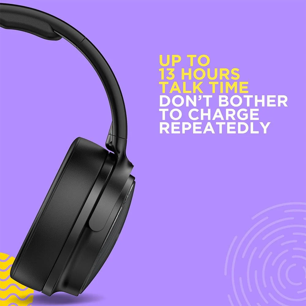 FLiX (Beetel) X1 BT 5.0 Over Ear Wireless Headphone - Black - Image 3