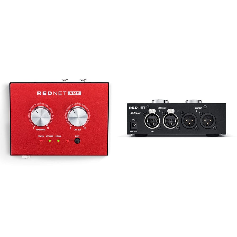 Focusrite RedNet AM2 Stereo Dante Headphone Amplifier and Line-Out Interface