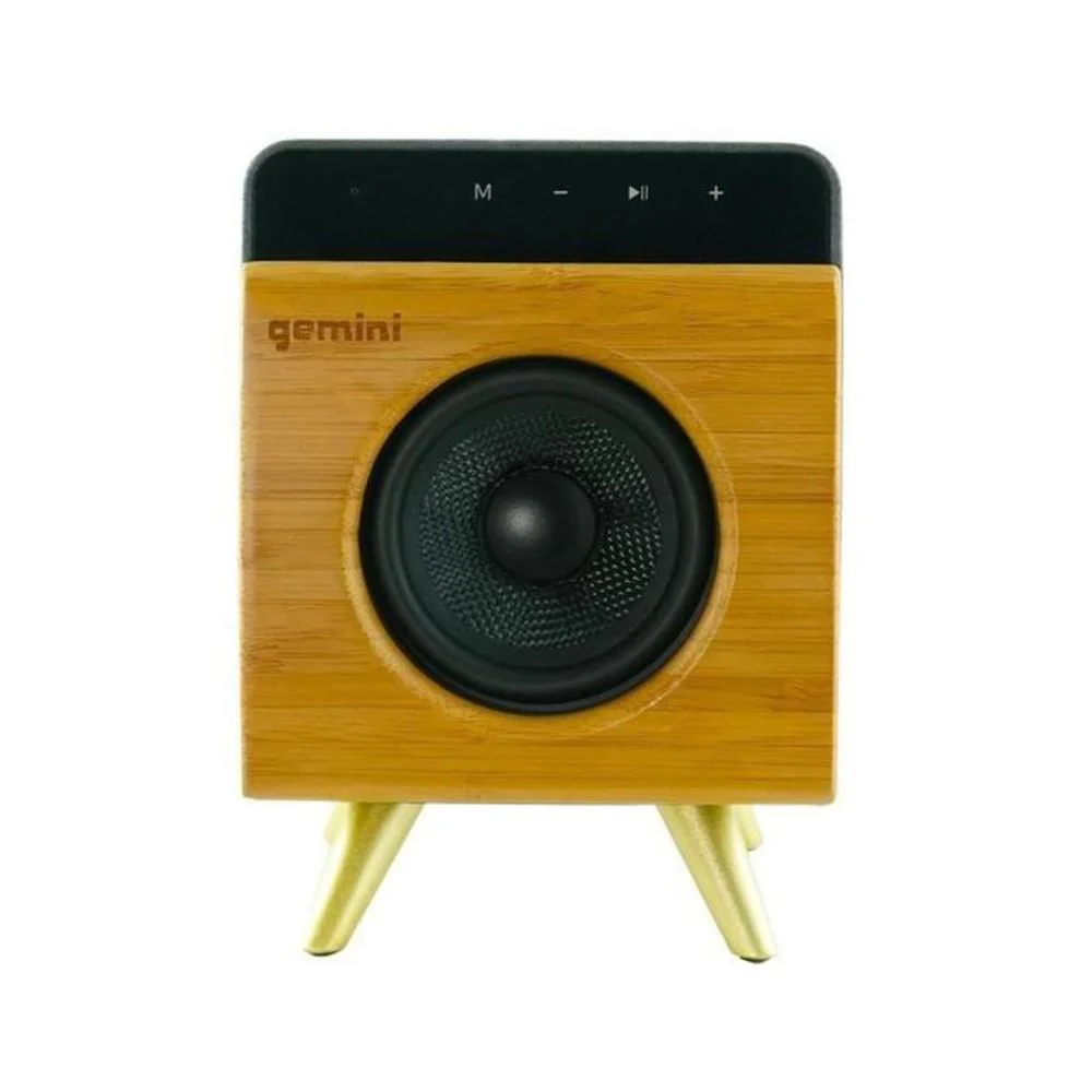 Gemini BRS-130 12W Portable Bluetooth Speaker - Bamboo Finish