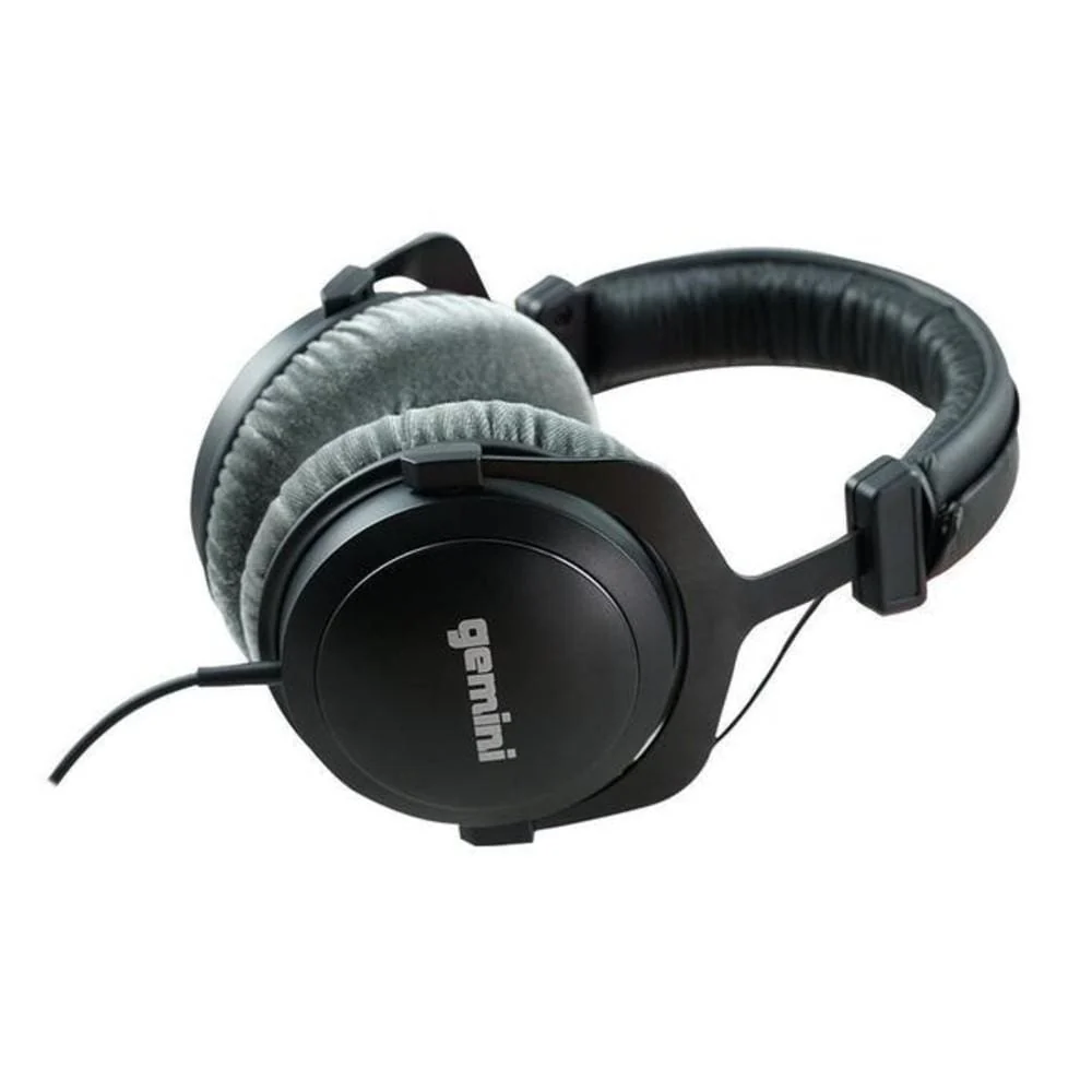 Gemini DJX-1000 Professional Monitoring DJ Headphones - Black