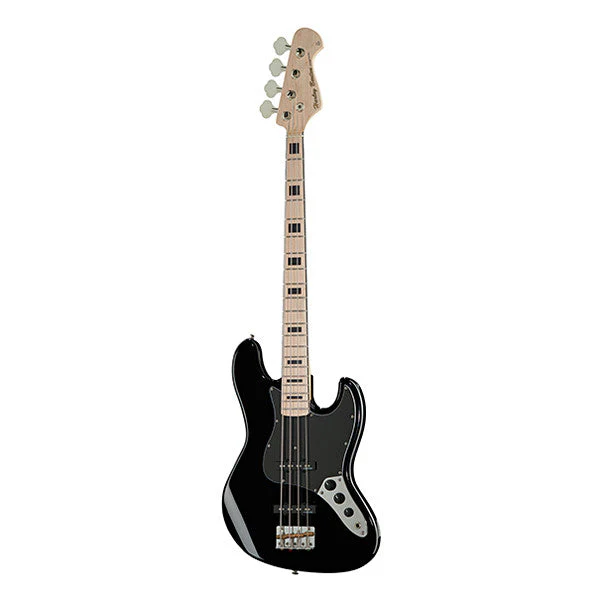 Harley Benton JB-75MN Vintage Series Electric Bass Guitar - Black High Gloss
