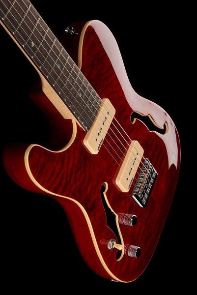 Harley Benton TE-90QM LH Trans Red - Image 11