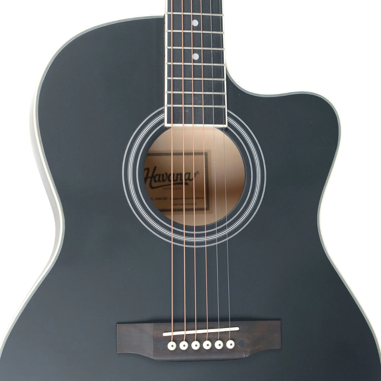 Havana 39" Cutaway 6 String Acoustic Guitar - Image 6