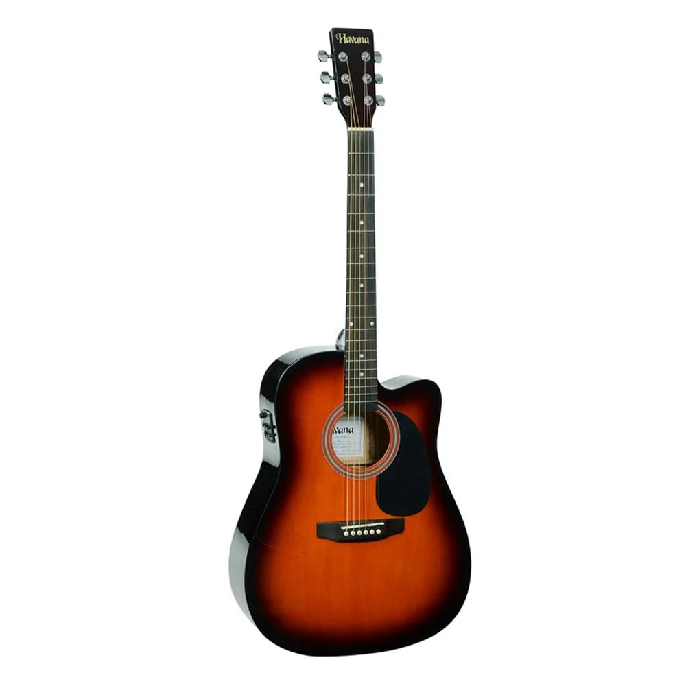 Havana 41-Inch Cutaway Electro Acoustic Guitar with 5 Band EQ & GT-3 Tuner - Image 3