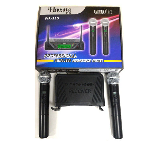 Havana WR-35D Dual Cordless UHF Microphone
